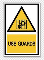 Use Guards Protection Symbol Sign Isolate on White Background,Vector Illustration EPS.10 vector