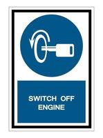 Switch Off Engine Symbol Sign Isolate On White Background,Vector Illustration EPS.10 vector