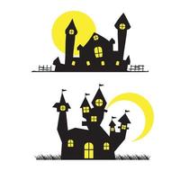 House halloween background vector illustration