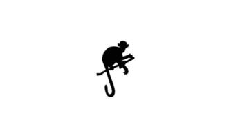 monkey vector illustration design black and white line art