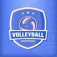 Modern vector volleyball championship logo