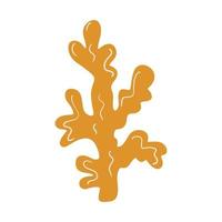 Marine plant, coral, seaweed. Underwater reef plant. Vector in cartoon style.