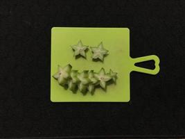 Green star fruit slices photo