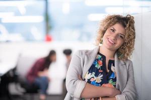 Portrait of successful female software developer photo