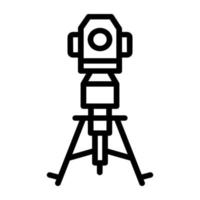 An outline icon design of theodolite vector