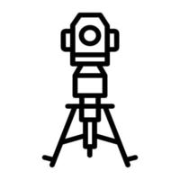 An outline icon design of theodolite vector