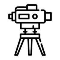 An outline icon design of theodolite vector