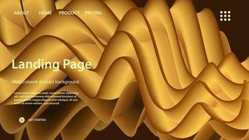 Futuristic abstract background. 3d illustration of liquid shape. Abstract landing page template. Color Liquid form Movement. Website concept. Vector illustration