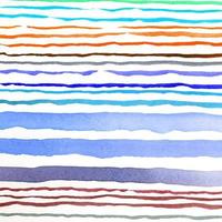 Abstract watercolor lines pattern background. Colorful watercolor painted brush strokes on white. photo