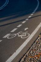 Road with cycle path photo