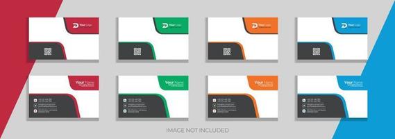 Creative corporate business card template design free vector