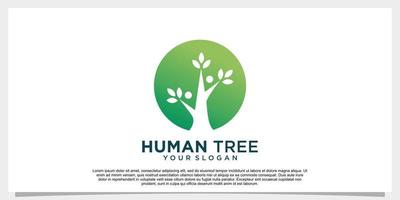 Human tree logo design unique concept Premium Vector Part 4