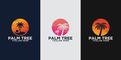 Creative palm tree icon logo design Premium Vector Part 2