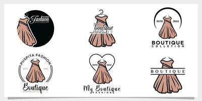 Set fashion boutique logo and store logo label emblem Premium Vector part 3