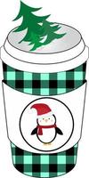 diseño de café navideño vector