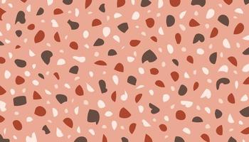 Terrazzo background brown red pink abstract simple vector illustration