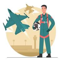 Fighter Jet Pilot Concept vector