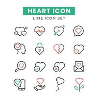 Heart Icon Set vector