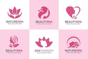 plantilla de logotipo de belleza y spa vector