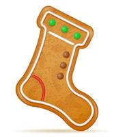 christmas gingerbread cookies for new year's holiday celebration vector illustration isolated on white background