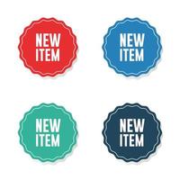 New Item Sticker Labels vector