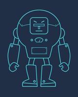 Robot Outline Style vector