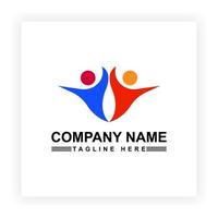 Youth People Logo Template for Scholarships Foundation, Young Community, Youth Center, Study Activity, Teenager Collaboration, School Organization, Future Leadership Foundation. vector