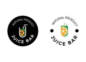 Juice Bar Logo Design template. Fresh juice logo vector. vector