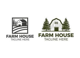 Farm house industry logo. Barn logo design template. vector