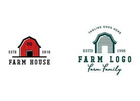 Farm house industry logo. Barn logo design template. vector