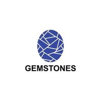 Gemstone logo design vector template. Gem Symbol and crystal icon for jewelry, Shop, hotel, Company And Business.