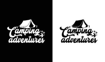 Camping Quote T shirt design, typography vector