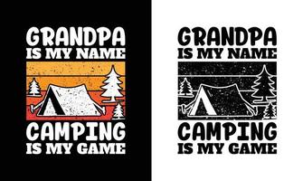 diseño de camiseta de cita de camping, tipografía vector