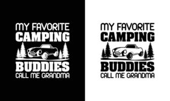 Camping Quote T shirt design, typography vector