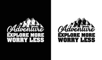 Camping Quote T shirt design, typography vector