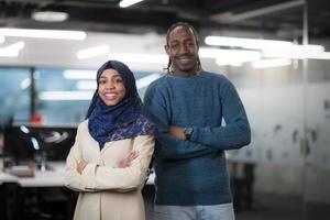 portrait of multiethnics software developers at work photo