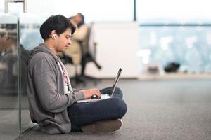 software developer working on the floor photo