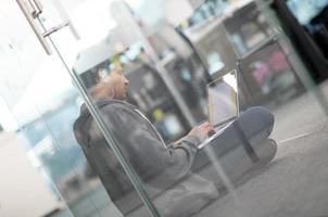 software developer working on the floor photo