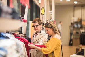 best friend shopping in big mall photo