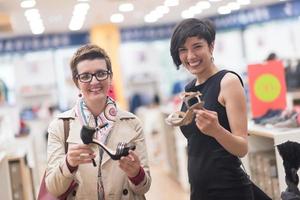 best friend shopping in big mall photo