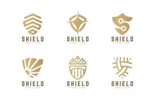 Multiple Style Shield Icon Collection vector