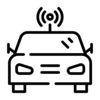A handy line icon of smart car vector