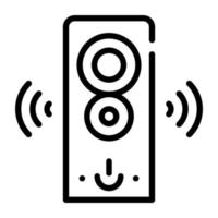 A smart speaker line icon design vector