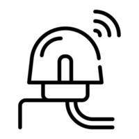 An emergency light line icon design vector