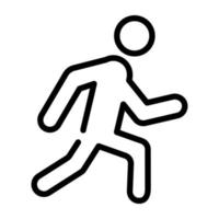 descarga de icono de línea de hombre corriendo vector