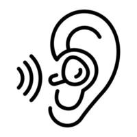 Check out line icon of hearing vector