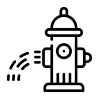 Trendy line icon of water hydrant vector