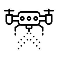 Drone sprinkler line vector design