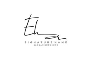 Initial EH Letter Signature Logo Template elegant design logo Sign Symbol template vector icon