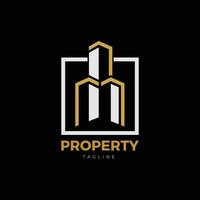 Simple City Properties Building Logo Design Template vector